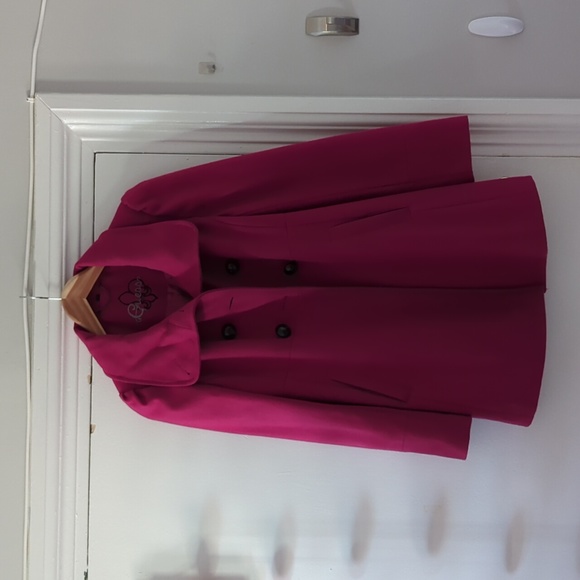Guess Wool Long Peacoat, medium, sangria colored - Picture 2 of 13